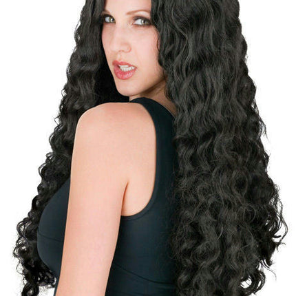 24" Black Long and Luscious Curls Wig