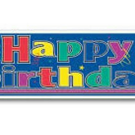 Happy Birthday Decoration Sign Birthday Party Banner. Size: 63" x 21"