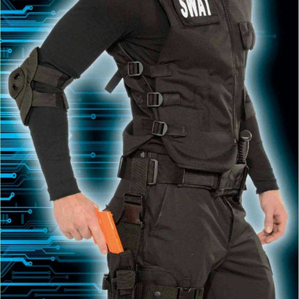 Police Detective SWAT Costume Toy Gun Leg Holster Costume Accessory