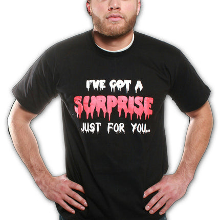 I've Got a Surprise Just For U Flip Up T-Shirt Zombie Funny Scary Costume XX-LG