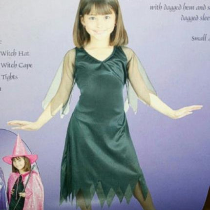 Black Witch Dress Child Costume Size Medium 8-10