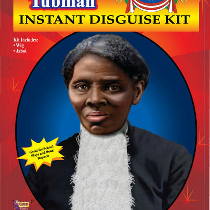 Heroes in History Harriet Tubman Instant Disguise Wig and Jabot Costume Kit