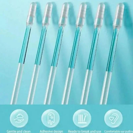 24-Pack: Soft Silicone Disposable Adhesive Ear Cleaning Sticks