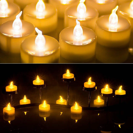 24-Piece: LED Flameless Tealight Smokeless Flickering Candles