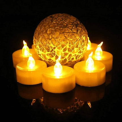 24-Piece: LED Flameless Tealight Smokeless Flickering Candles