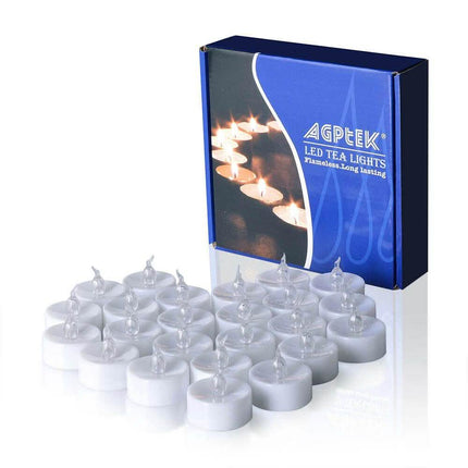 24-Piece: LED Flameless Tealight Smokeless Flickering Candles