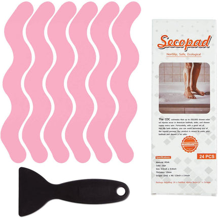 24-Piece: Safe Tub Strips Adhesive Non-Slip Shower Stickers Set