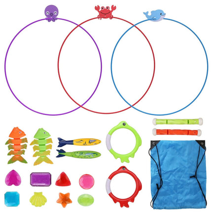 24-Pieces: Diving Toys Swimming Pool for Aged 3+ Years Old