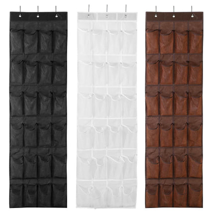 24 Pockets Over the Door Shoe Rack