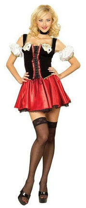 Womens Winning Pair Vegas Casino Poker Mistress Sexy Adult Costume Size M/L 8-12