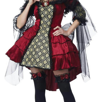 Womens Eye Candy Mysterious Masquerade Wicked Queen Adult Costume XS 4-6