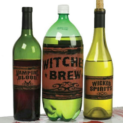 2 Liter Soda Bottle Halloween Party Decoration Coke Name Labels