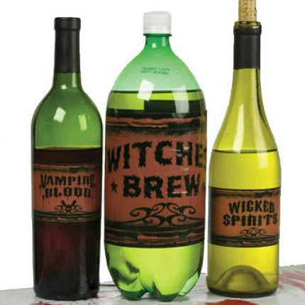 Wine Bottle Halloween Party Decoration Wine Name Labels