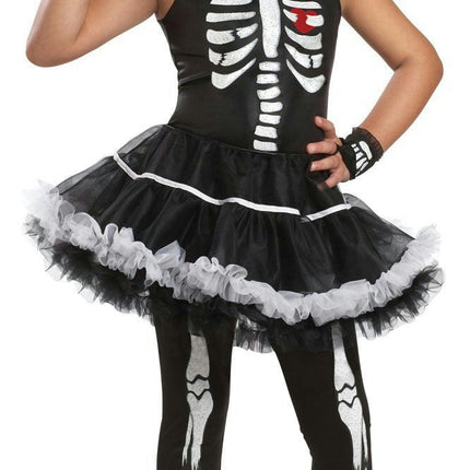 Girls California Costume Skela-Rina Skeleton Ballerina Child Costume Large 10-12