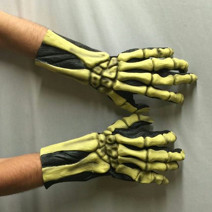 Deluxe Skeleton Bones Glow In The Dark Hands Gloves
