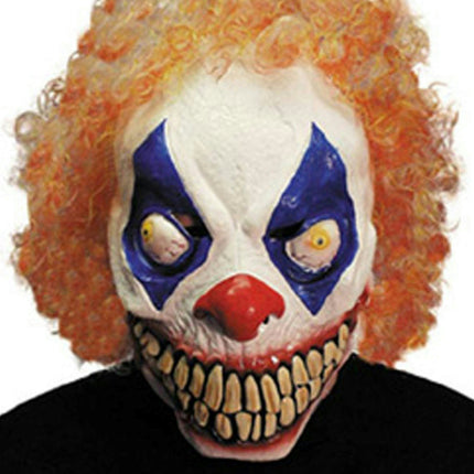 Evil Clown Adult 3/4 Mask with Hair