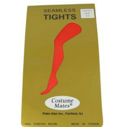 Red Child Seamless Tights Elf Christmas Pantyhose Accessory Size 3-6 Small