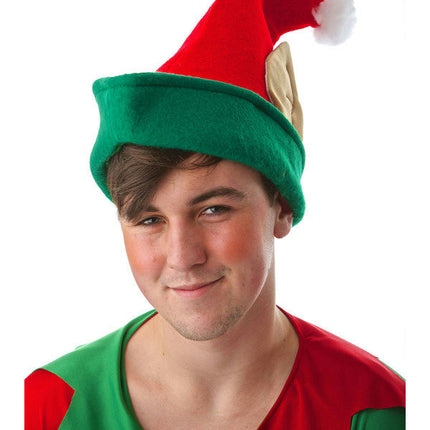 Red Elf Hat with Ears Christmas Accessory