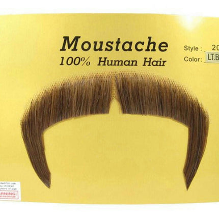 Light Brown 100% Human Hair Zapata Fu Manchu Mustache 2016