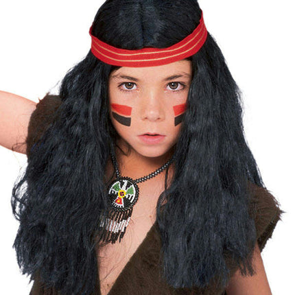 Boys Li'l Brave Native American Male Indian Costume Wig