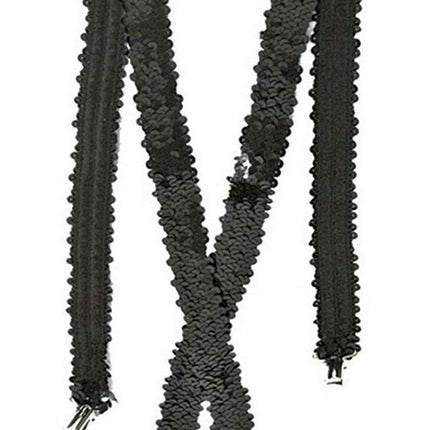 Black Sequin Suspenders