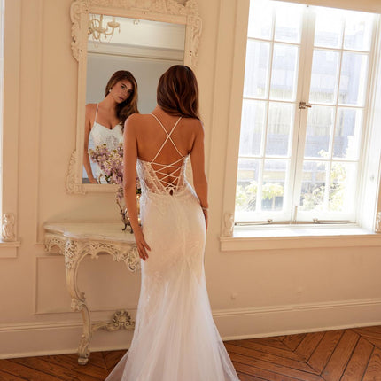 Juliet JT2481UW Embellished Lace Mermaid Bridal Dress