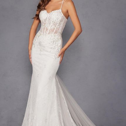 Juliet JT2481UW Embellished Lace Mermaid Bridal Dress
