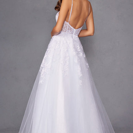 Juliet JT2482SW Floor Length A-Line Lace/Tulle Wedding Ball Gown