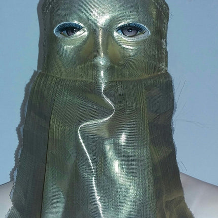 Shiny Gold Curtain Domino Eye Mask