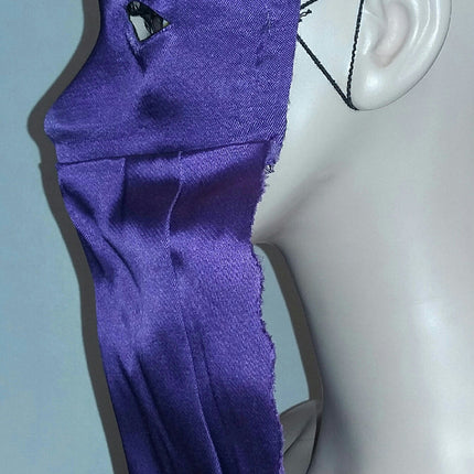 Purple Curtain Domino Eye Mask