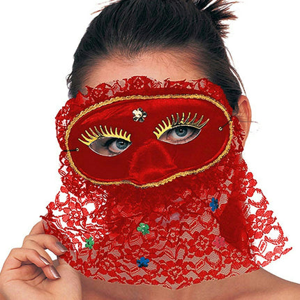 Adult Senorita Red Lace Eye Mask