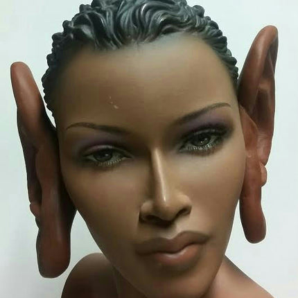 8" Super Jumbo Really Big African Brown Black Soft Vinyl Ears Costume Accessory