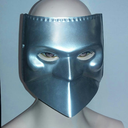 Cesar Silver Galaxy Half Plastic Costume Mask