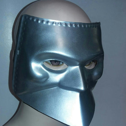 Cesar Silver Galaxy Half Plastic Costume Mask