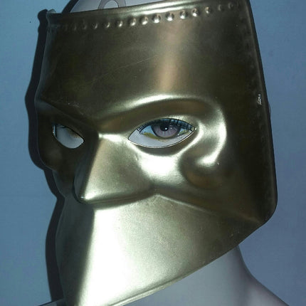 Cesar Gold Galaxy Half Plastic Costume Mask