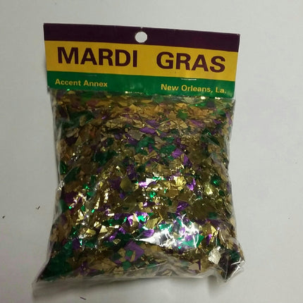 Festive Gold Green Purple Foil Mardi Gras Confetti