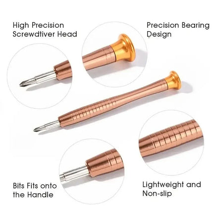 25-Piece Set: Precision Tool Repair Kit with Leather Case