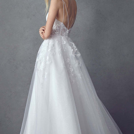 Juliet JT2482SW Floor Length A-Line Lace/Tulle Wedding Ball Gown