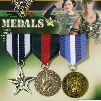 Combat Hero Military Medals Costume Accessory
