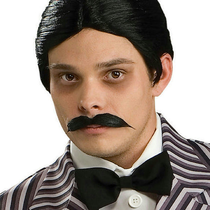 The Addams Family Gomez Black Wig and Moustache Kit