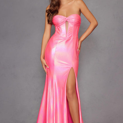 Juliet JT2579H Strapless Sweetheart Iridescent Prom Gown