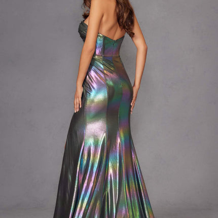 Juliet JT2579H Strapless Sweetheart Iridescent Prom Gown