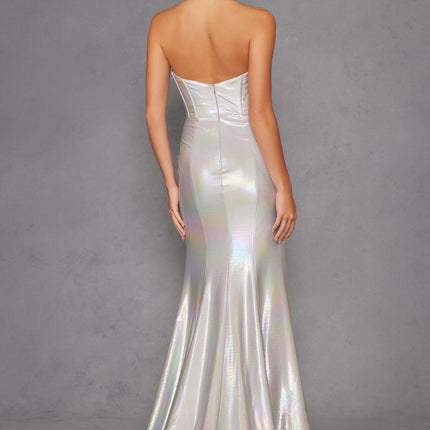 Juliet JT2579H Strapless Sweetheart Iridescent Prom Gown