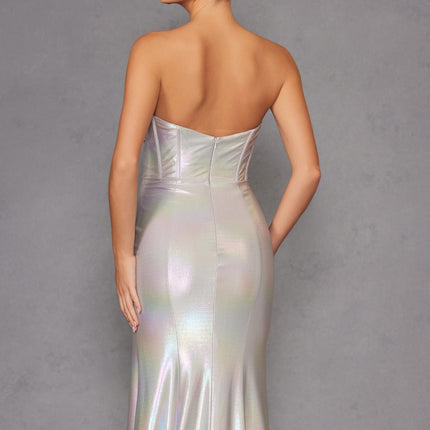 Juliet JT2579H Strapless Sweetheart Iridescent Prom Gown