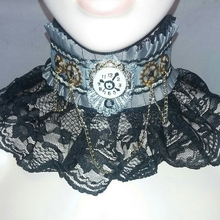 Elegant Steampunk Lace Neck Victorian Corset Choker Necklace Costume Jewelry