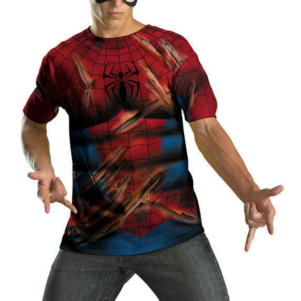 Disguise Men's Spiderman Shirt and Mask Alternative Costume Kit XL 42-46