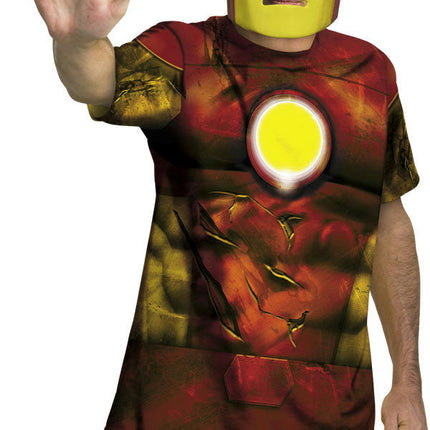 Disguise Teen Boy's Iron Man Shirt and Mask Alternative Costume Kit 14-16