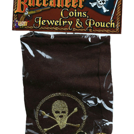Buccaneer Coins Jewelry and Pouch Pirate Costume Accessory