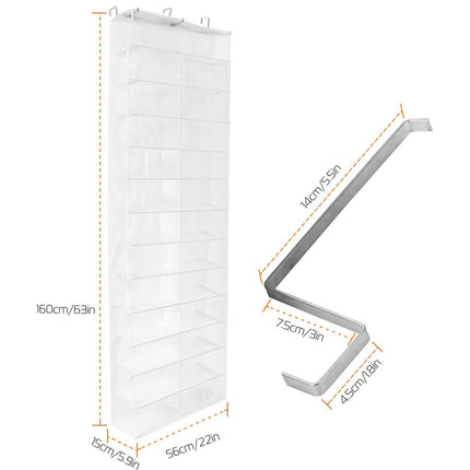 26 Pockets Over the Door Shoe Rack