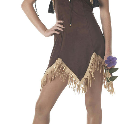 California Costume Sexy Native American Indian Princess Adult Costume Small 6-8